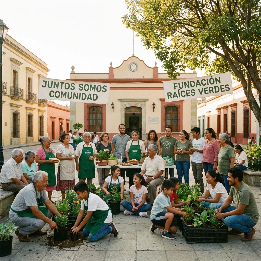 Community members coming together